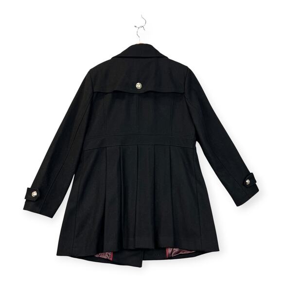 Tommy Hilfiger Womens Peacoat Wool Blend Sailor Coat Double Breast Lined Blk XL - Picture 3 of 16